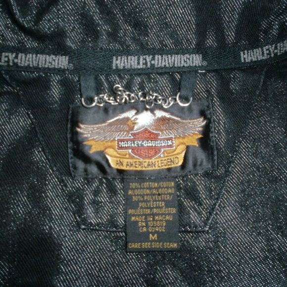 NWOT HARLEY DAVIDSON Cropped Jean Jacket - Picture 6 of 6